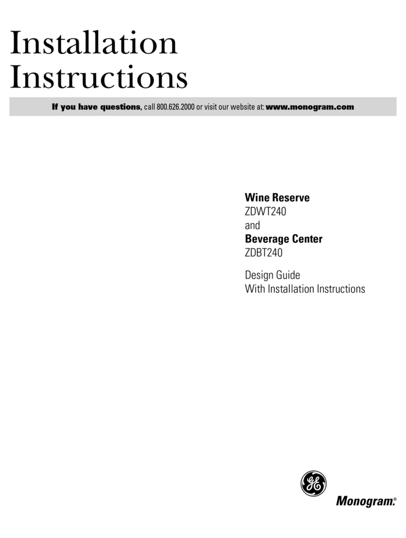 Monogram ZDWT240 installation instructions Monogram ZDWT240 installation instructions