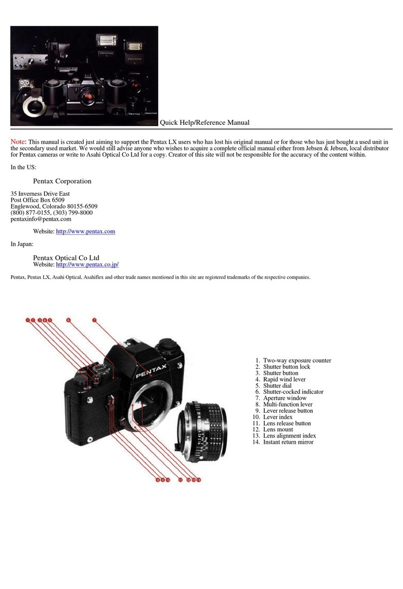 Pentax Data LX Operator's manual Pentax Data LX Operator's manual