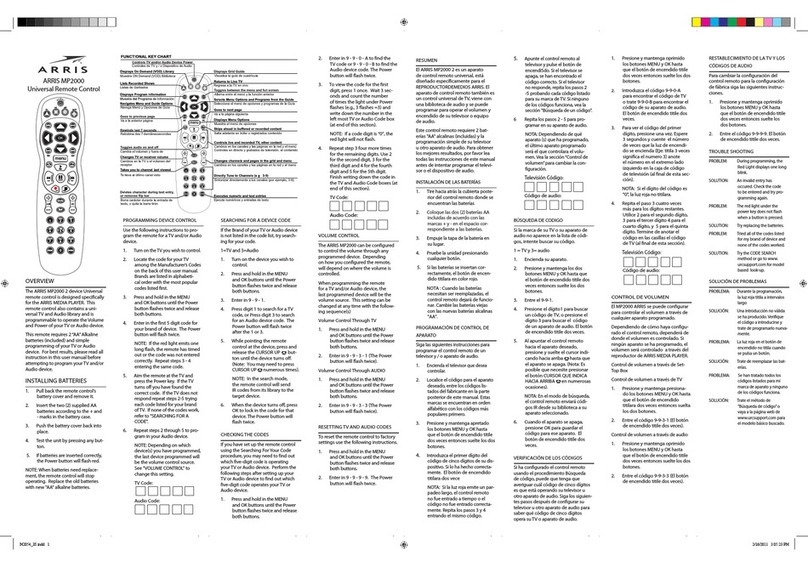 Arris MP 2000 User manual