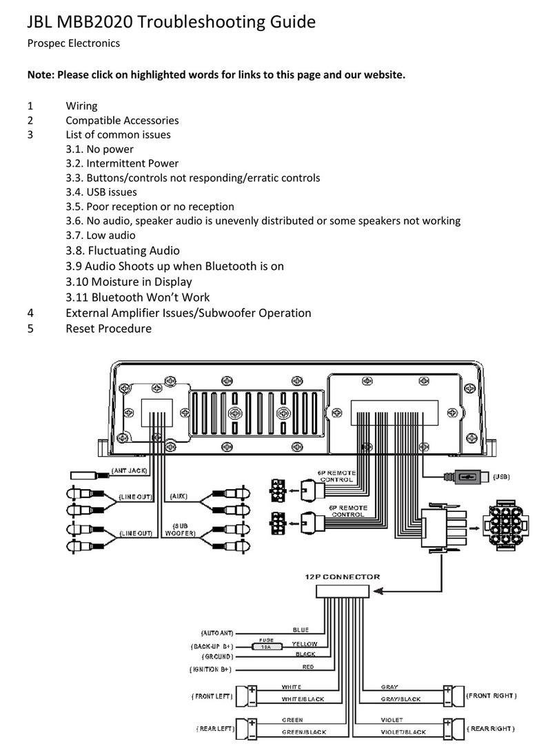 JBL MBB2020 User manual