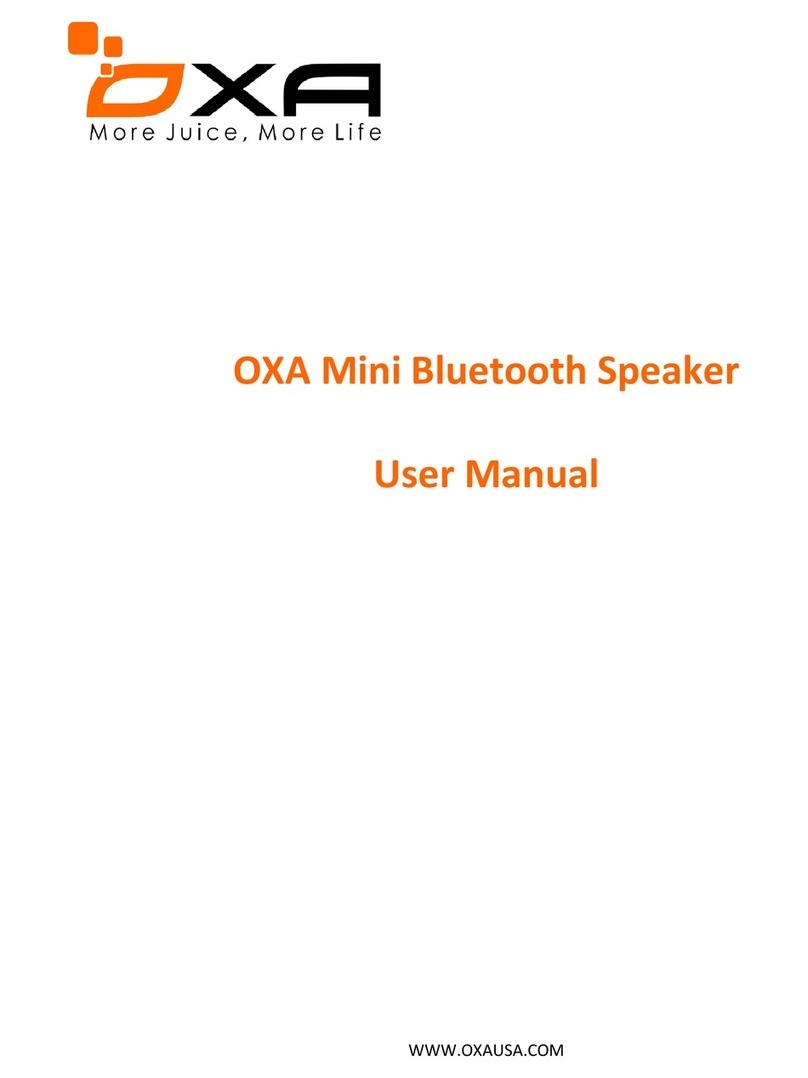 OXA Mini Bluetooth Speaker user manual