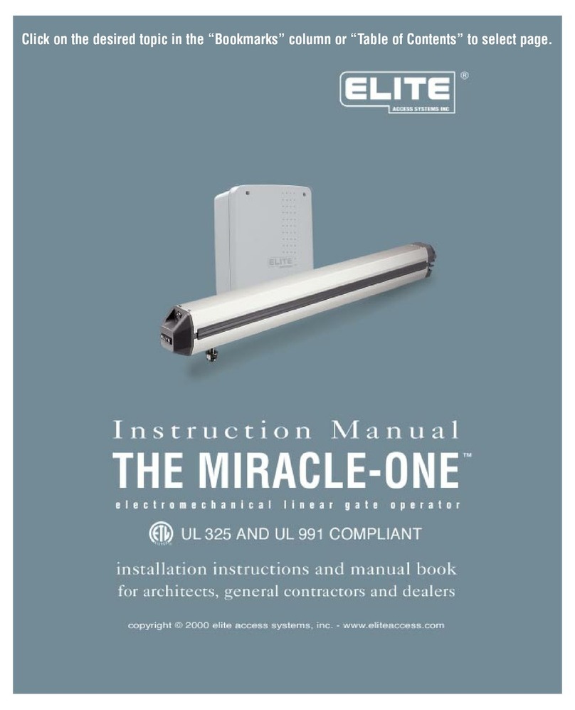 Elite Miracle-One instruction manual