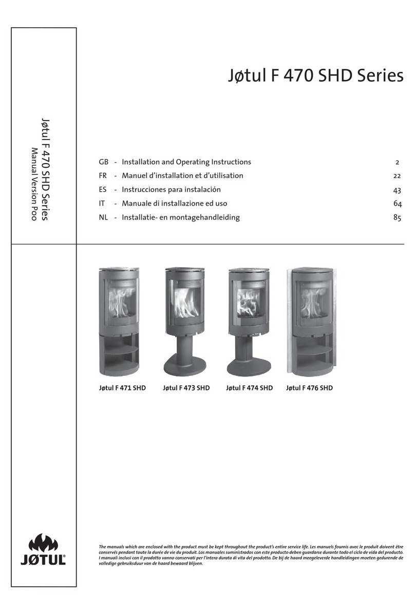 Jøtul F 470 SHD Series Installation and operation manual Jøtul F 470 SHD Series Installation and operation manual