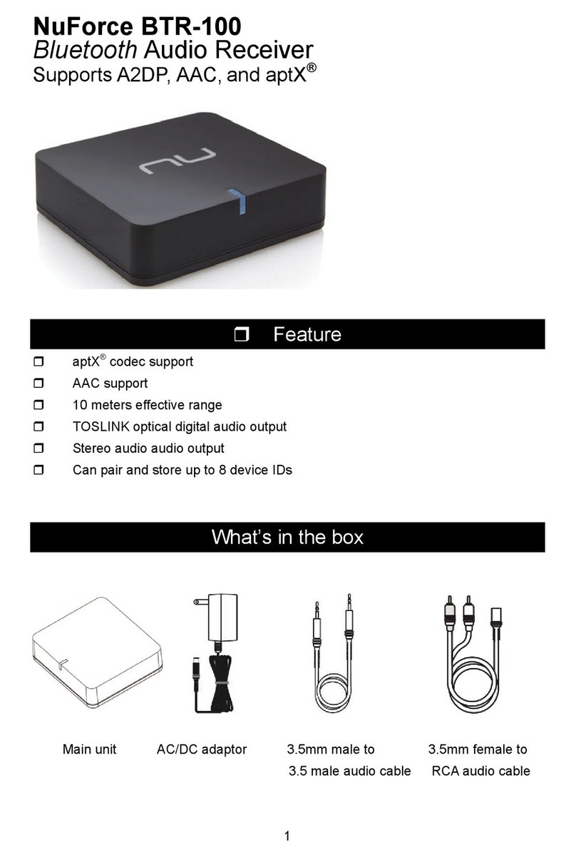 NuForce BTR-100 user manual