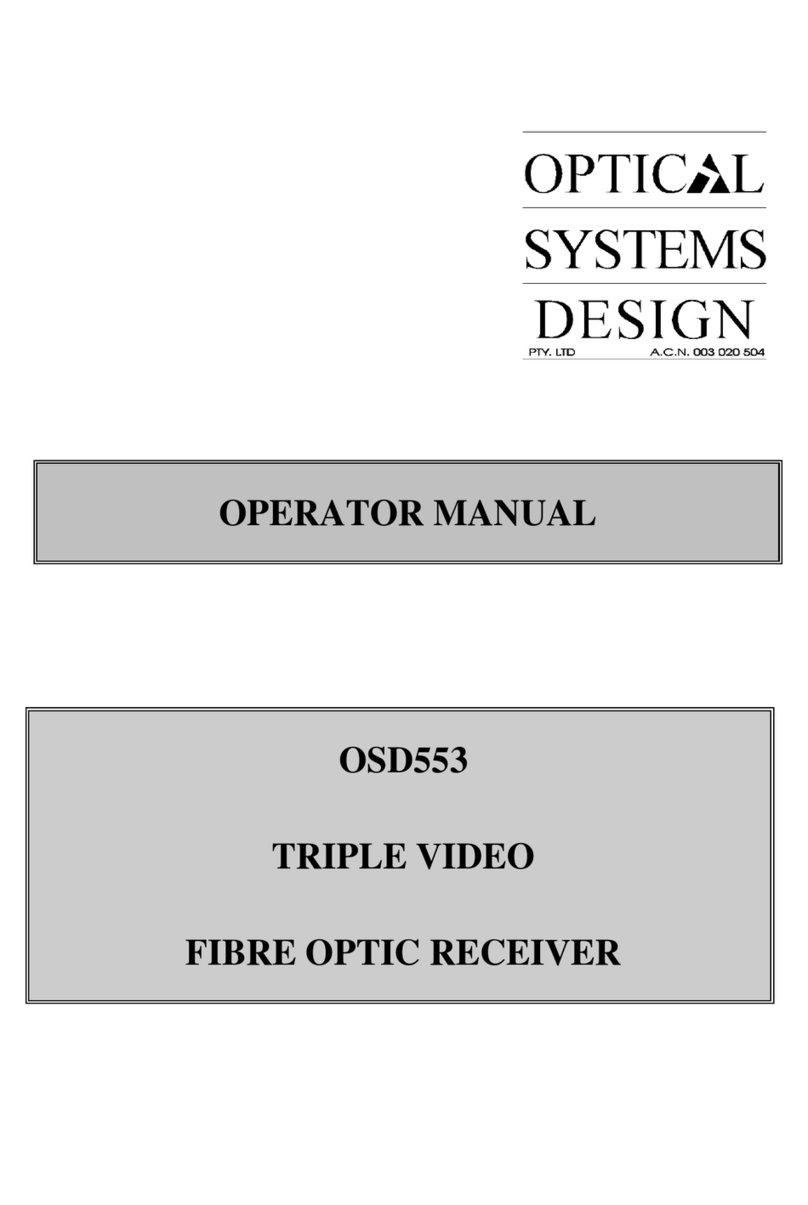 Optical Systems OSD553 Operator's manual