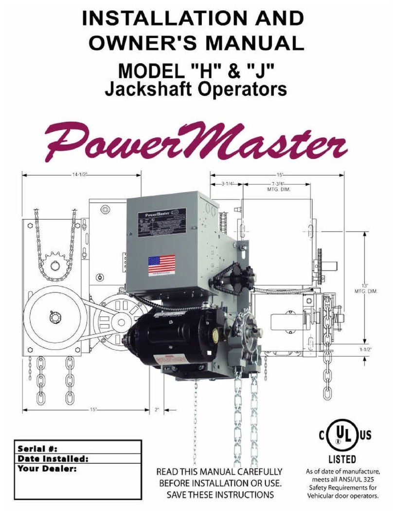 Power Master H Installation and owner's manual Power Master H Installation and owner's manual