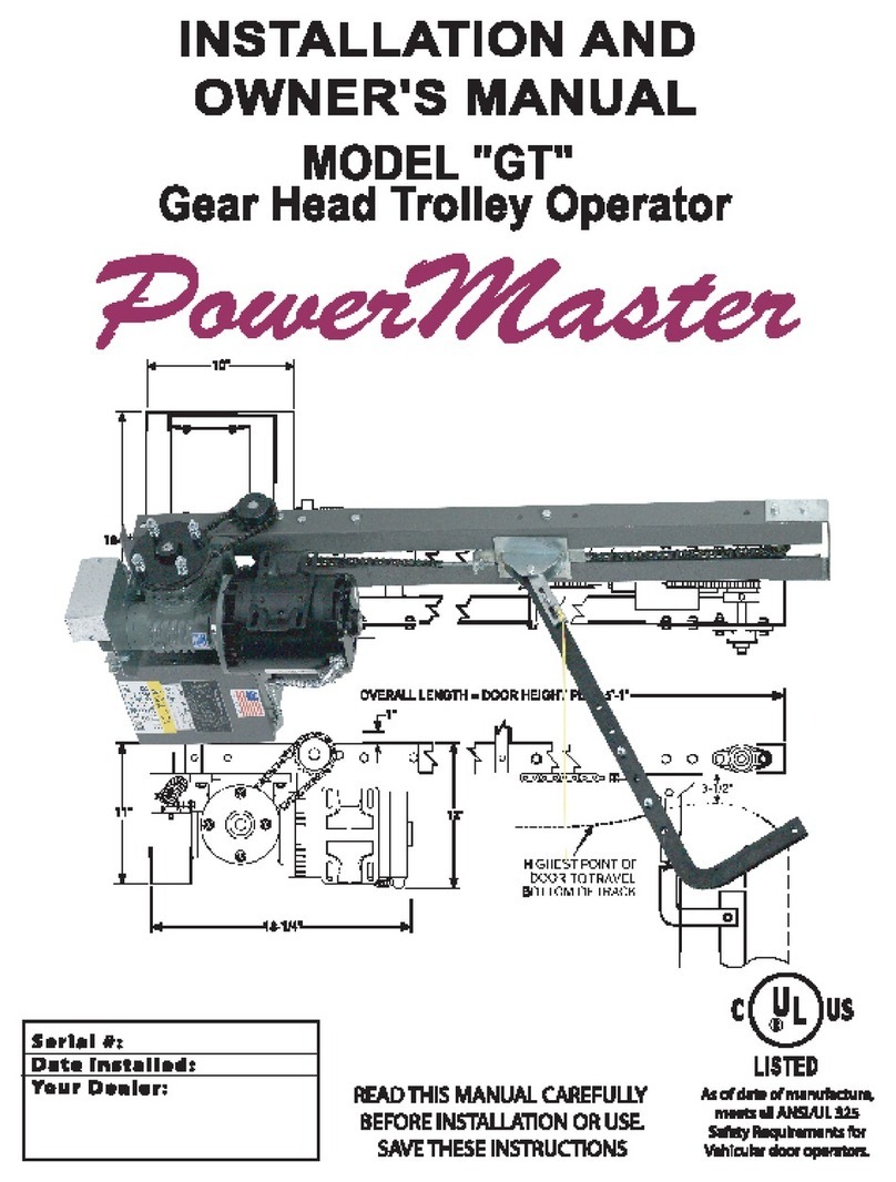 Power Master GT Installation and owner's manual