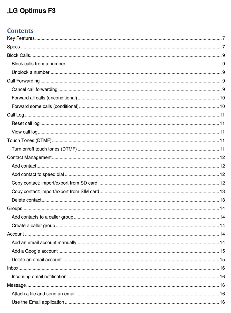 LG Optimus F3 User manual