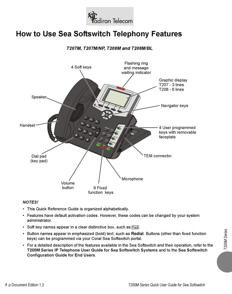 Tadiran Telecom T207M User manual