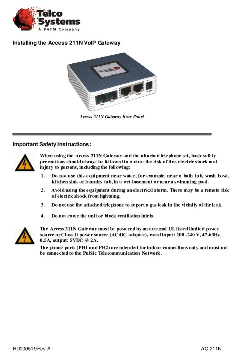 Telco Access 211N installation manual