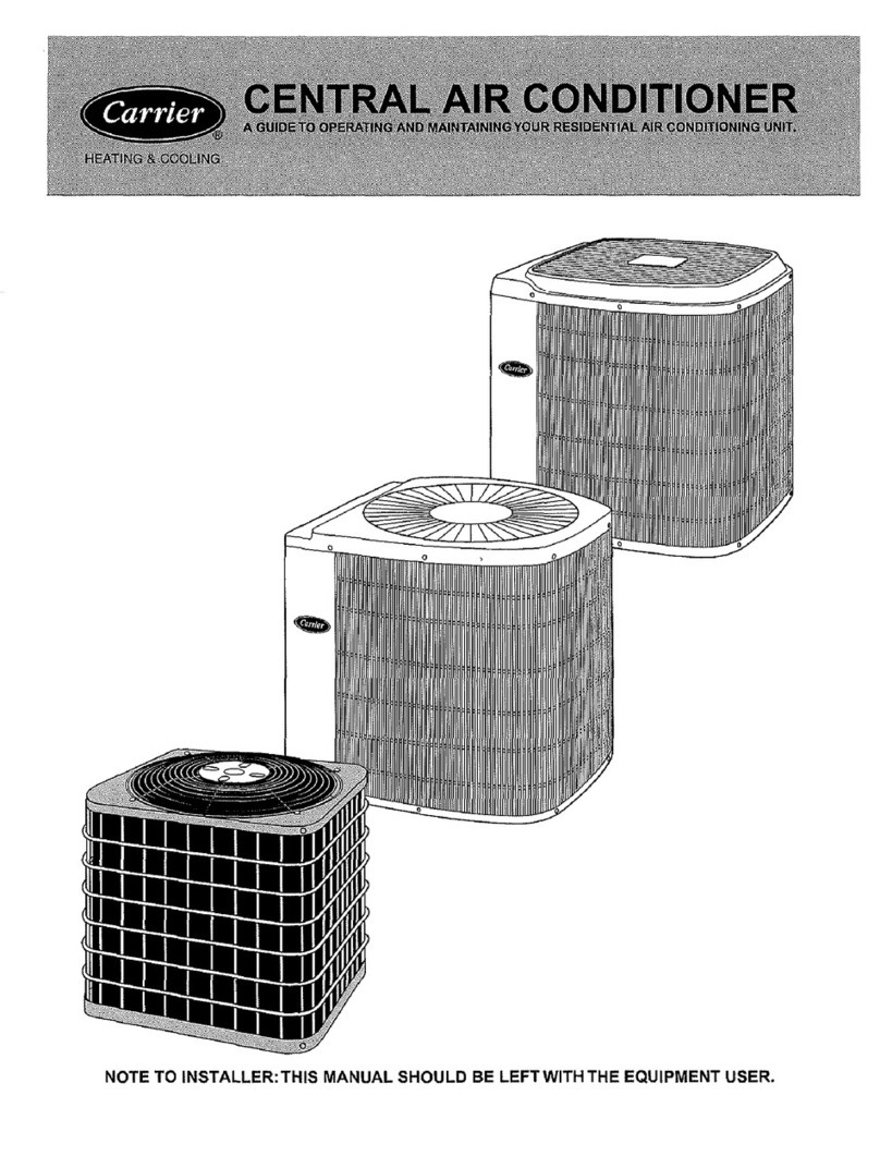 Carrier Central Air Conditioner User manual