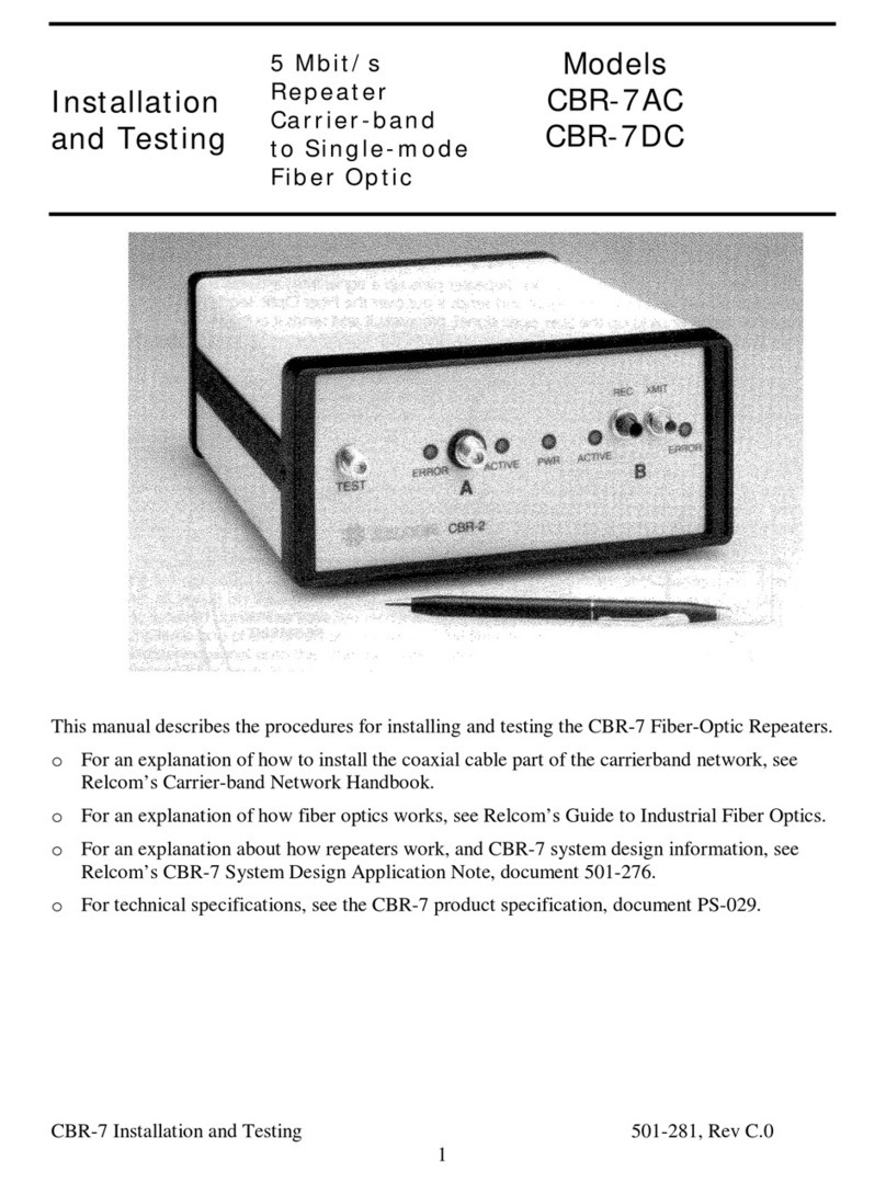 Relcom CBR-7AC Installation and testing instructions