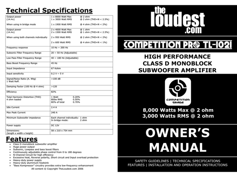 Competition Pro TL-1021 owner's manual