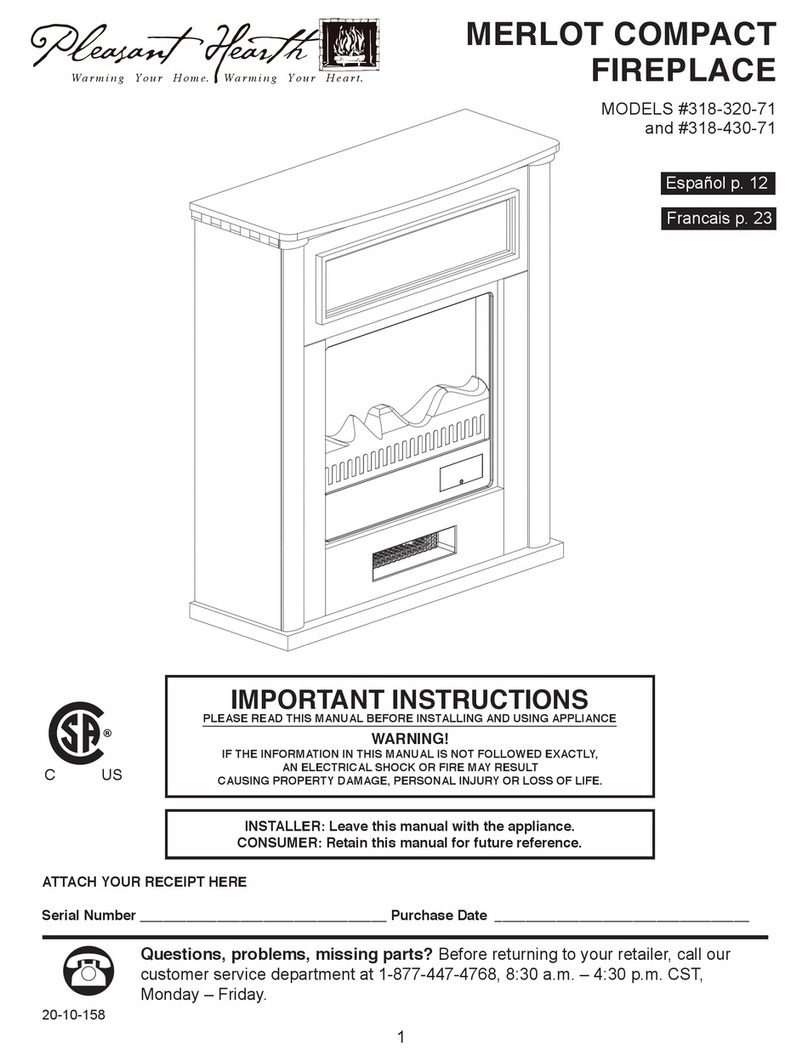 pleasant hearth 318-430-71 Instructions for intallation