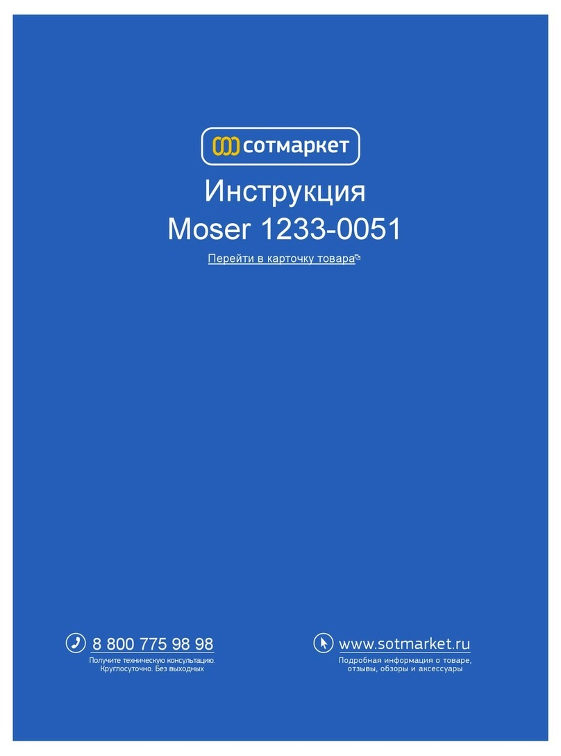 Moser 1233 operating instructions