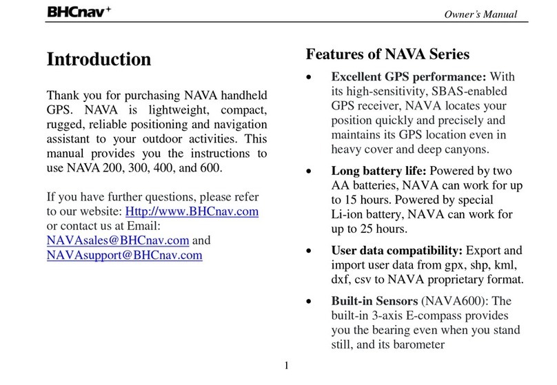 BHCnav NAVA 200 User manual