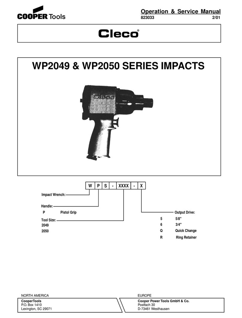 Cleco WP2049 Series Operation & service manual