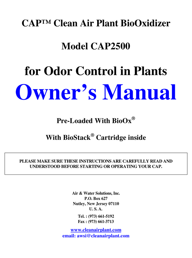 air & water solutions CAP2500 owner's manual air & water solutions CAP2500 owner's manual