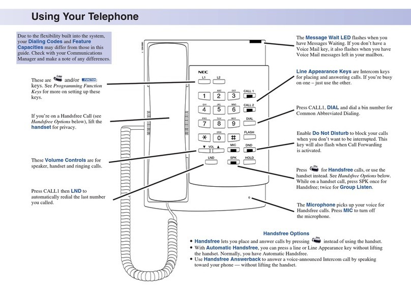 NEC Aspire Quick reference guide