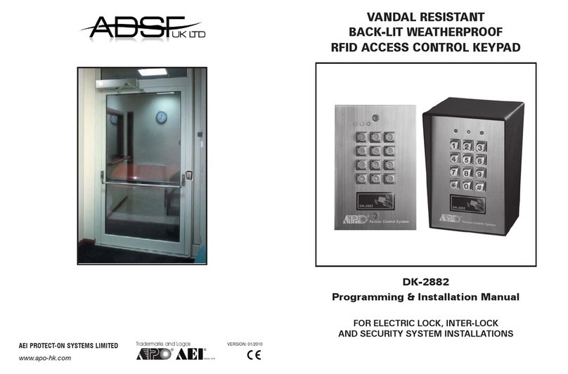 ADSF DK-2882 Programming & installation manual