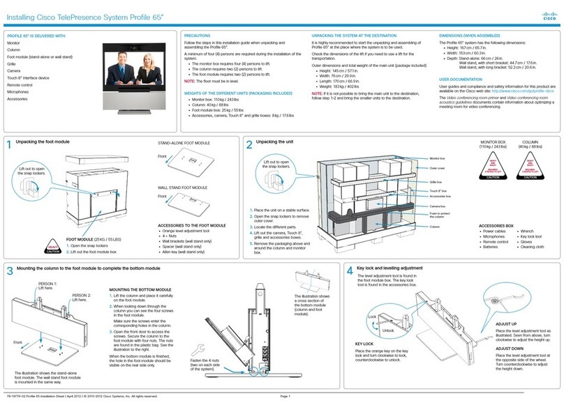 Cisco TelePresence User manual