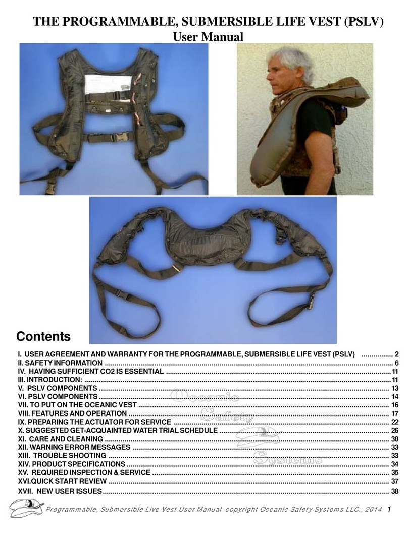 Oceanic Safety Systems PROGRAMMABLE SUBMERSIBLE LIFE VEST user manual Oceanic Safety Systems PROGRAMMABLE SUBMERSIBLE LIFE VEST user manual