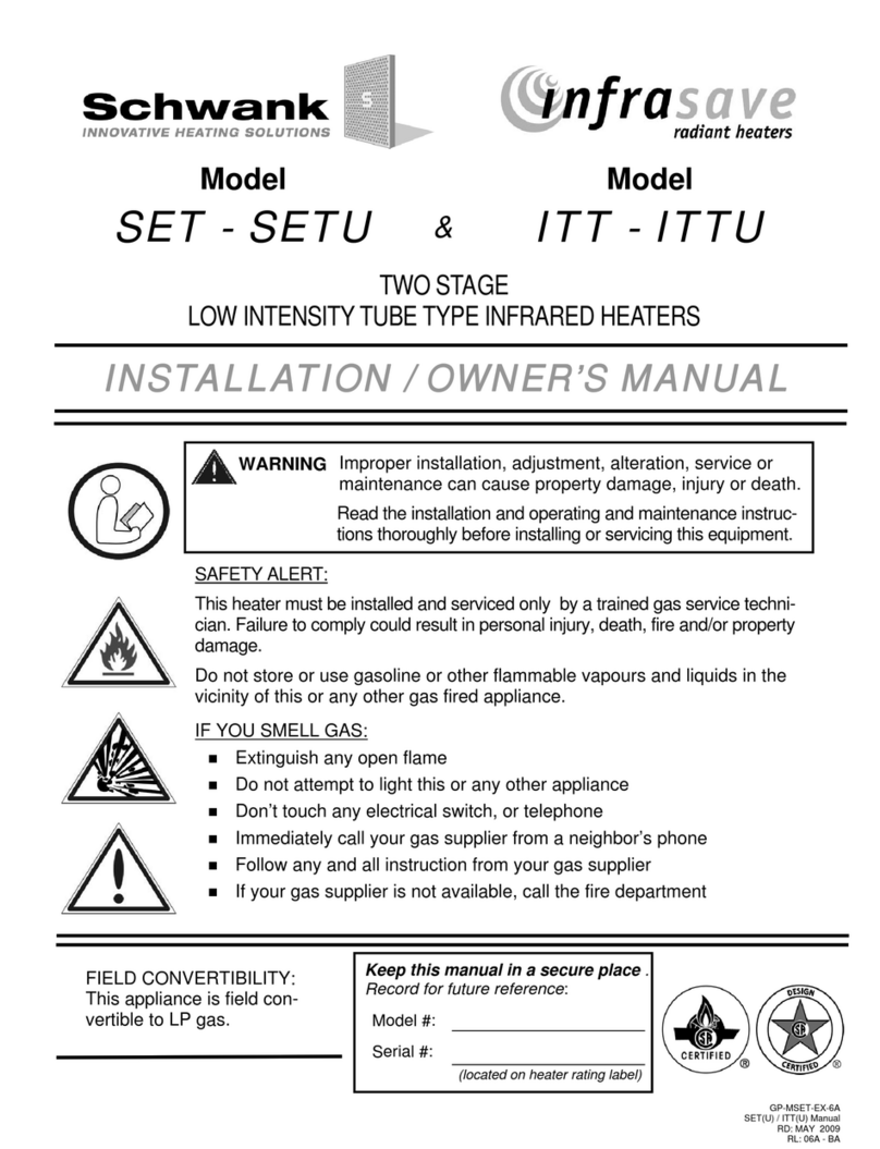 Schwank SET - SETU Installation and owner's manual