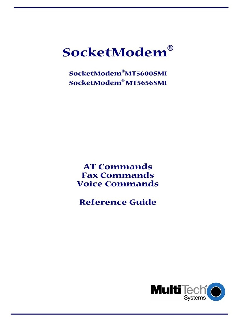 Multitech SocketModem MT5600SMI User manual Multitech SocketModem MT5600SMI User manual