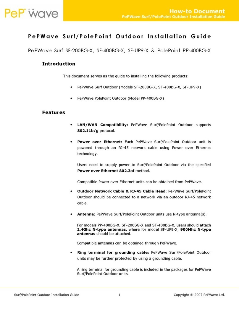 Pepwave Surf SF-200BG-X User manual
