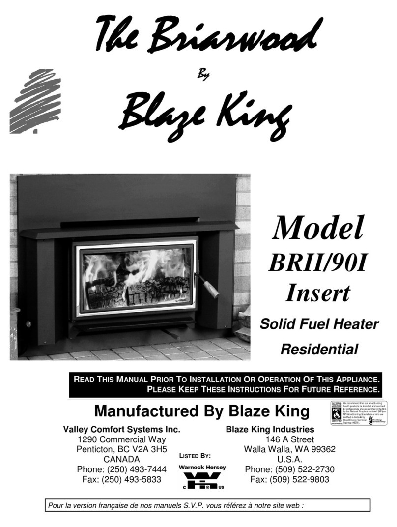 Blaze King BRII/90I Insert manual