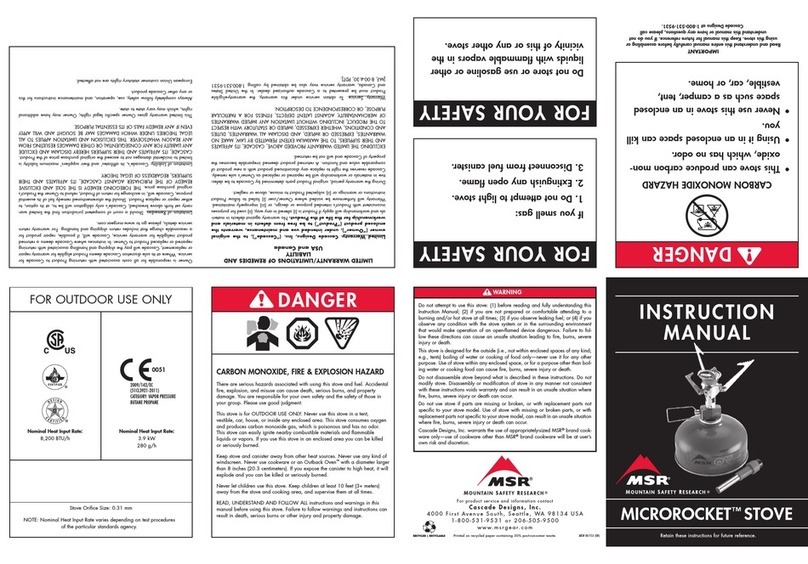 MSR MICROROCKET instruction manual MSR MICROROCKET instruction manual