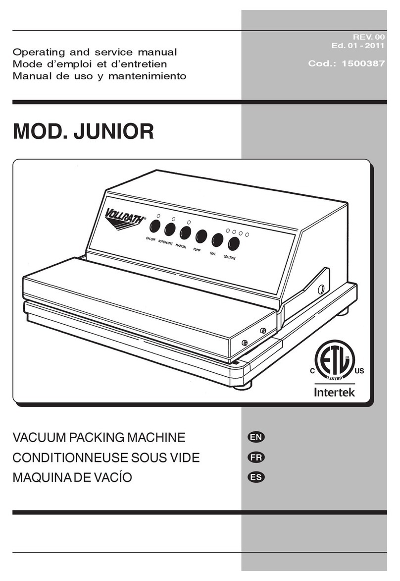 Vollrath JUNIOR Operating and service manual