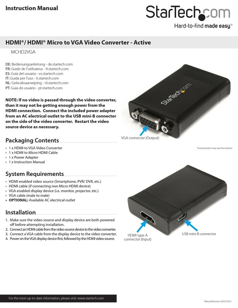 StarTech.com MCHD2VGA User manual