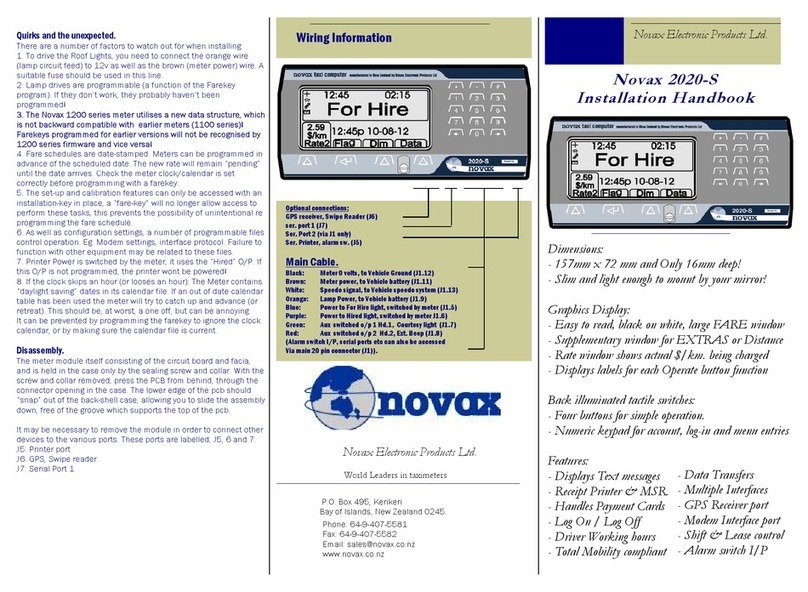 Novax 2020-S Installation handbook