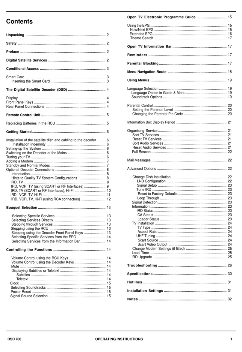 UEC DSD 700 operating instructions