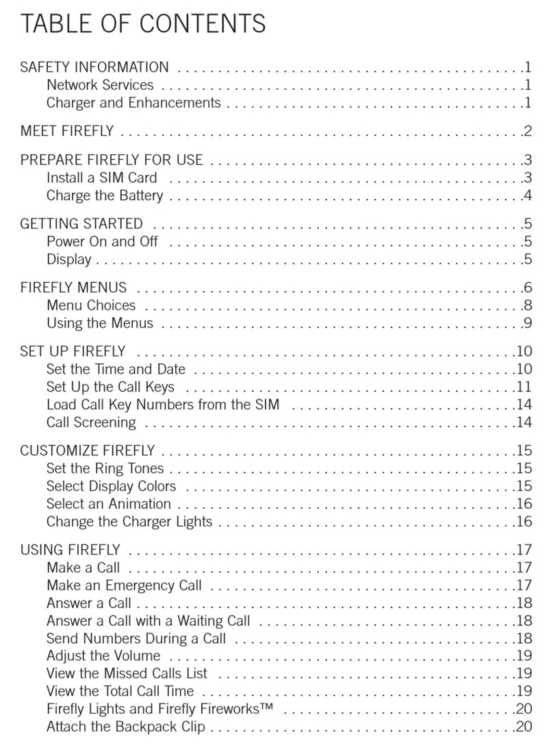 Firefly Wireless Telephone User manual