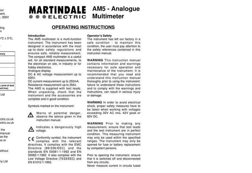 MARTINDALE AM5 operating instructions