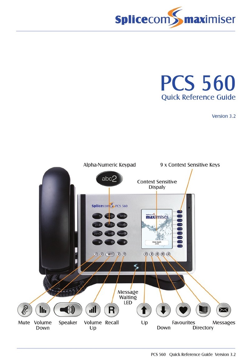 Splicecom PCS 560 User manual