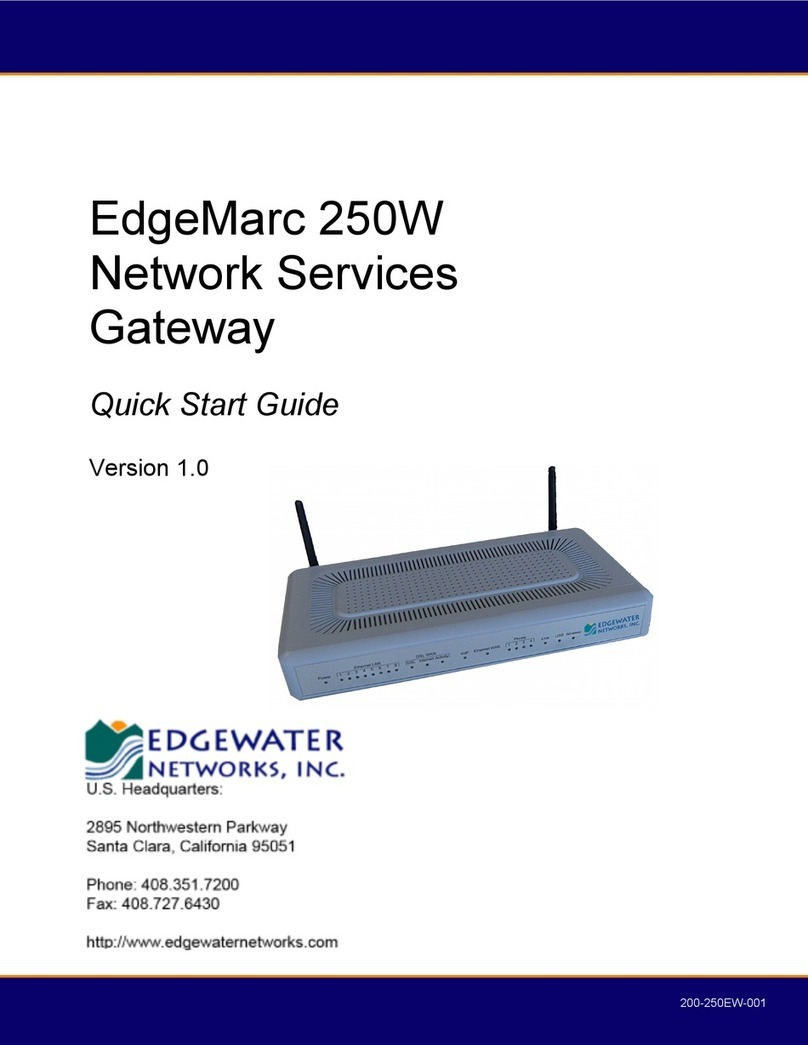 Edgewater Networks EdgeMarc 250W User manual Edgewater Networks EdgeMarc 250W User manual