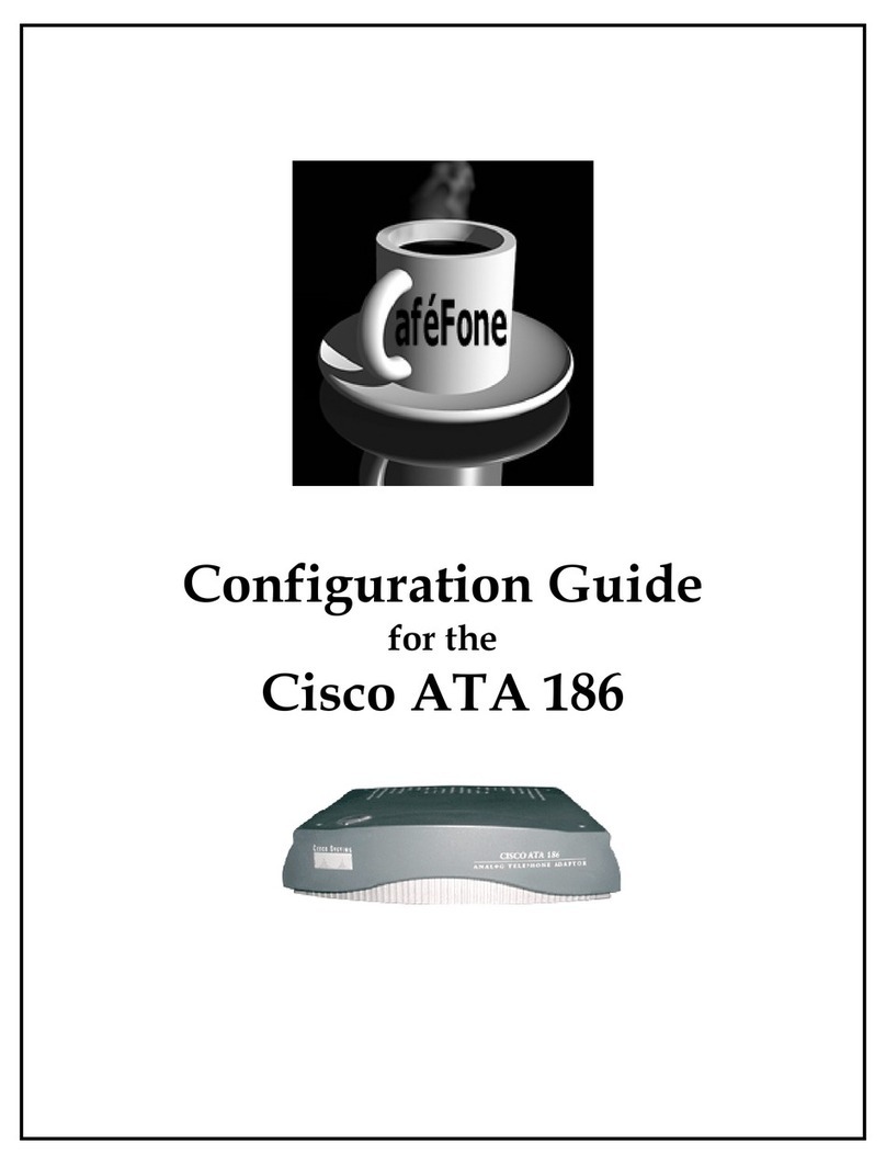 Cisco ATA 186 User manual Cisco ATA 186 User manual