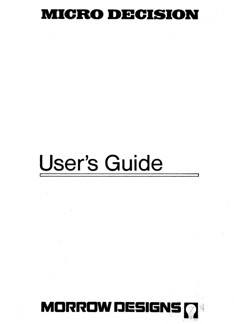 Morrow Micro Decision User manual