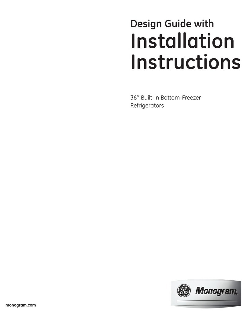 GE 36? Built-In Bottom-FreezerRefrigerators User manual