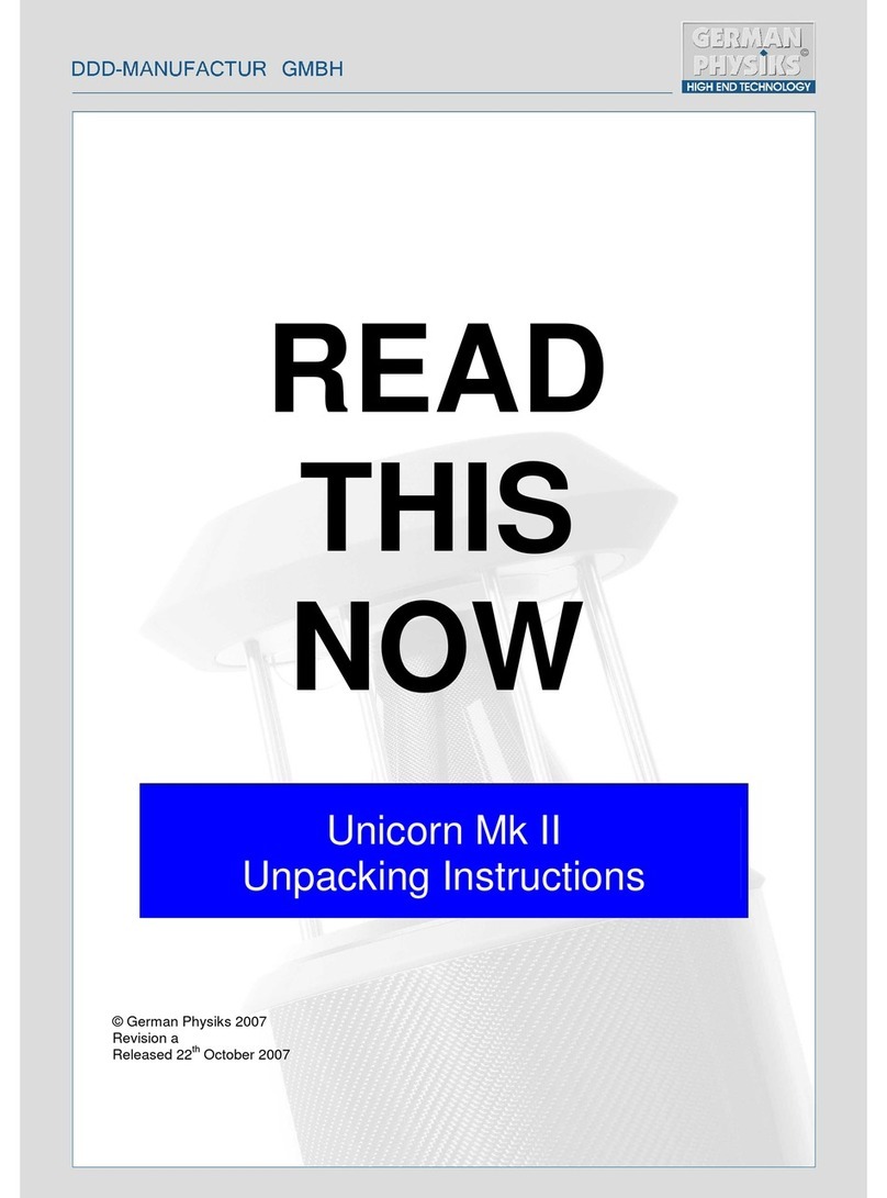 German Physiks Unicorn Mk II unpacking instructions