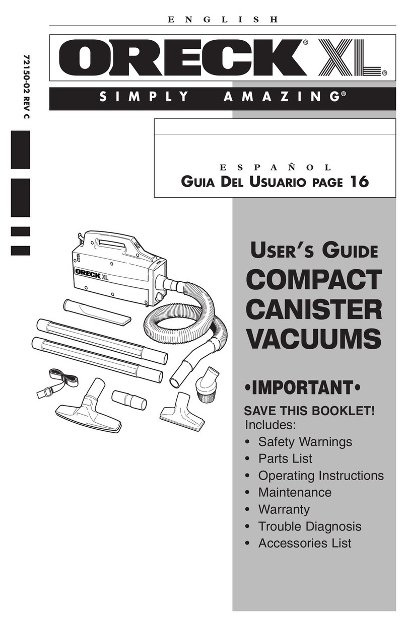 Speedy Oreck XL user guide