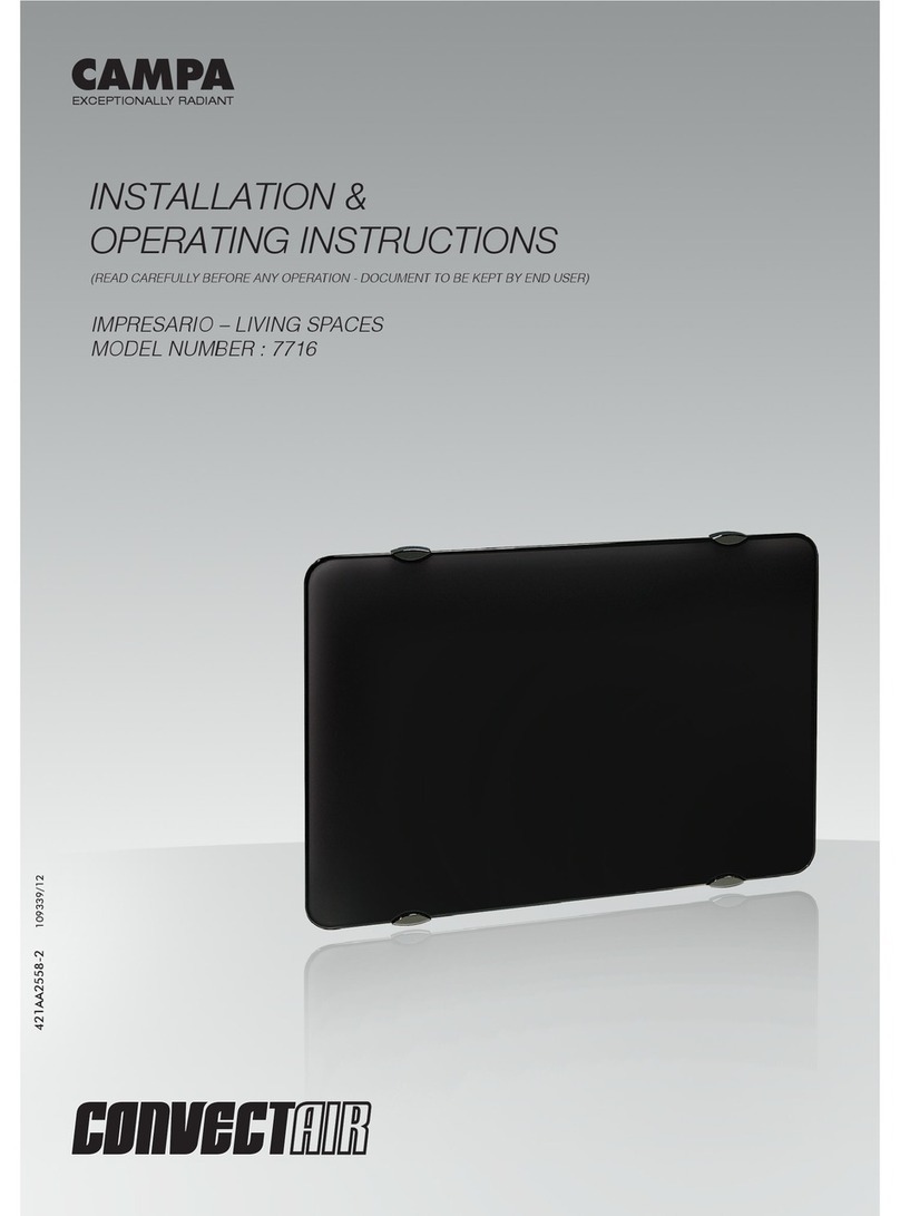 Campa ConvectAir Installation & operating instructions