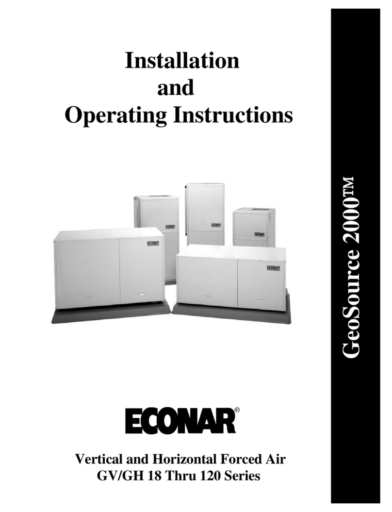 Econar GeoSource 2000 Installation and operating instructions