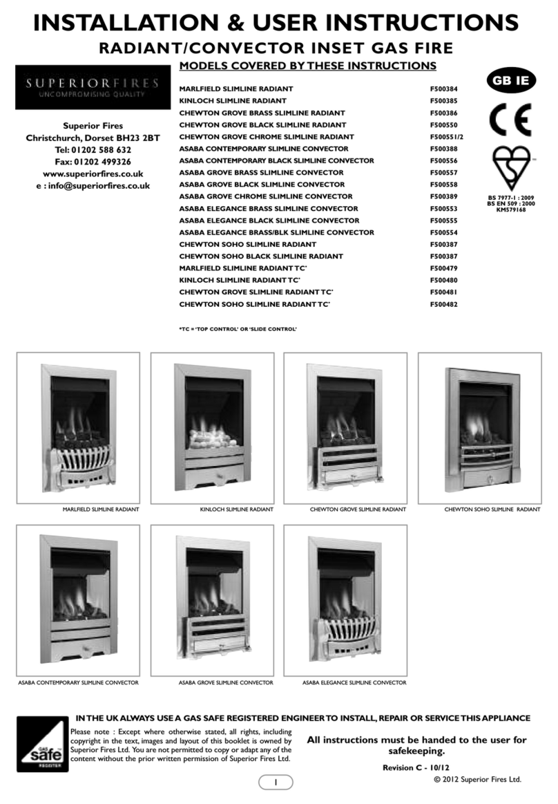 superior fires F500384 Installation & user's instructions superior fires F500384 Installation & user's instructions