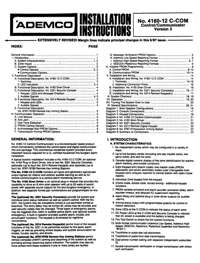 ADEMCO 4160-12 C-COM User manual