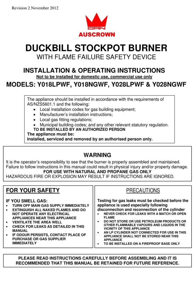 Auscrown Y018LPWF Installation & operating instructions