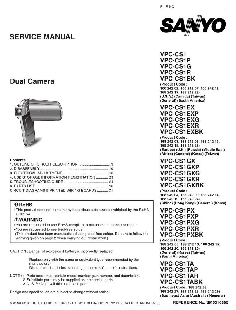 Sanyo VPC-CS1 - Full HD 1080 Video Service manual